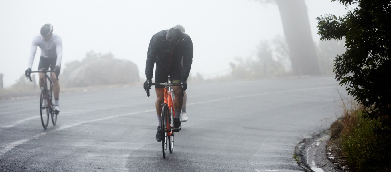 Cycling in rain