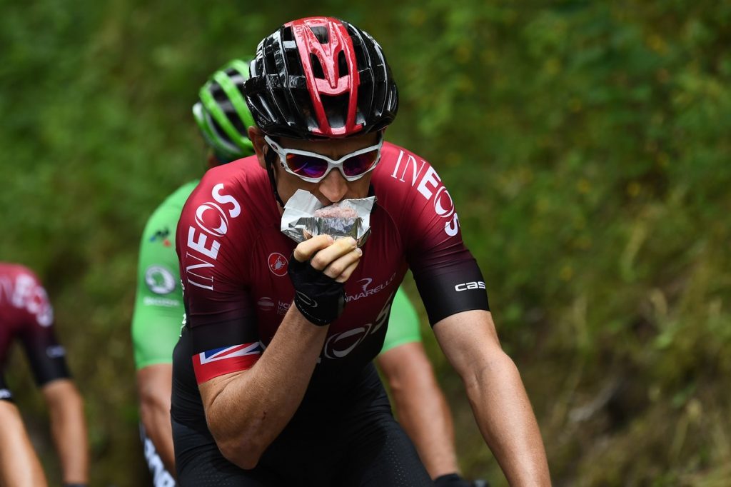 Geraint Thomas Eating