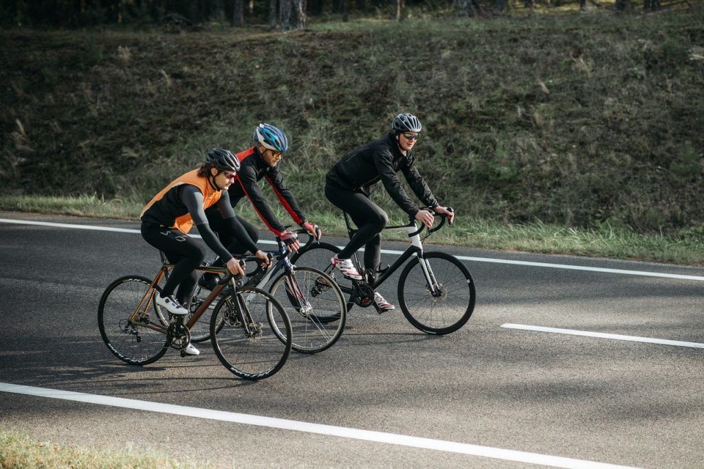Group of cyclists
