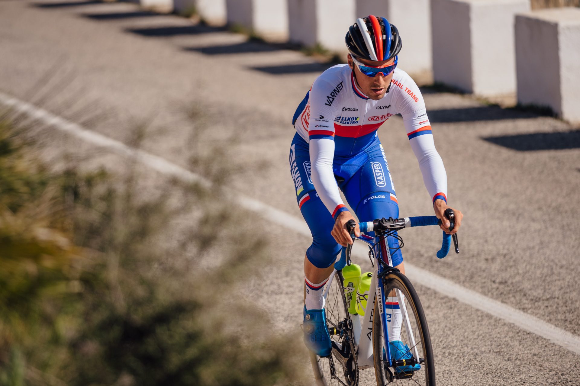 František Sisr v dresu českého cyklistického šampiona. Foto Jan Brychta/Elkov Kasper