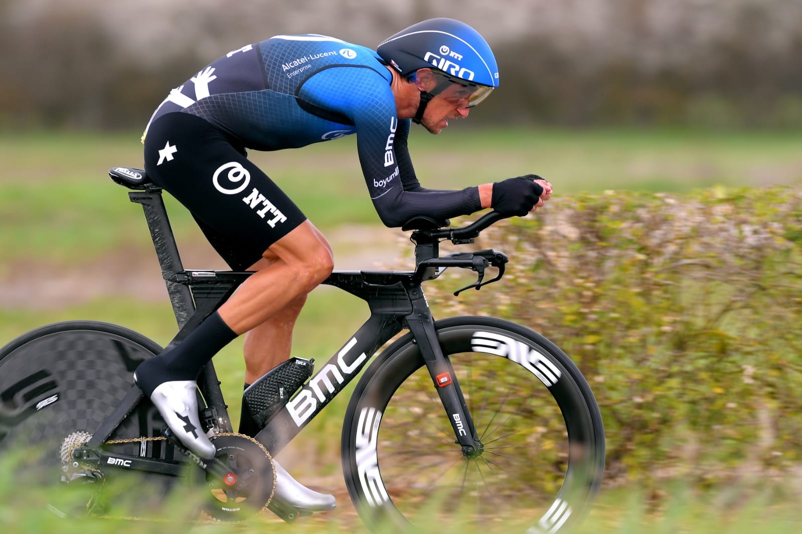 Roman Kreuziger, cyklista týmu NTT, na časovkářském speciálu. Foto: Getty Images