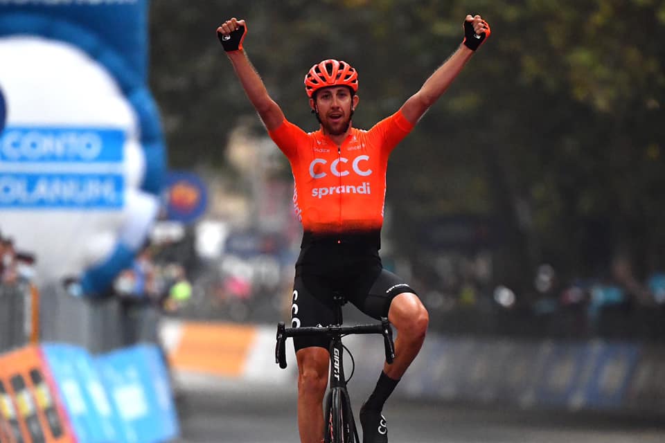 Josef Černý z týmu CCC slaví triumf v 19. etapě italského Gira. Foto: facebook CCC