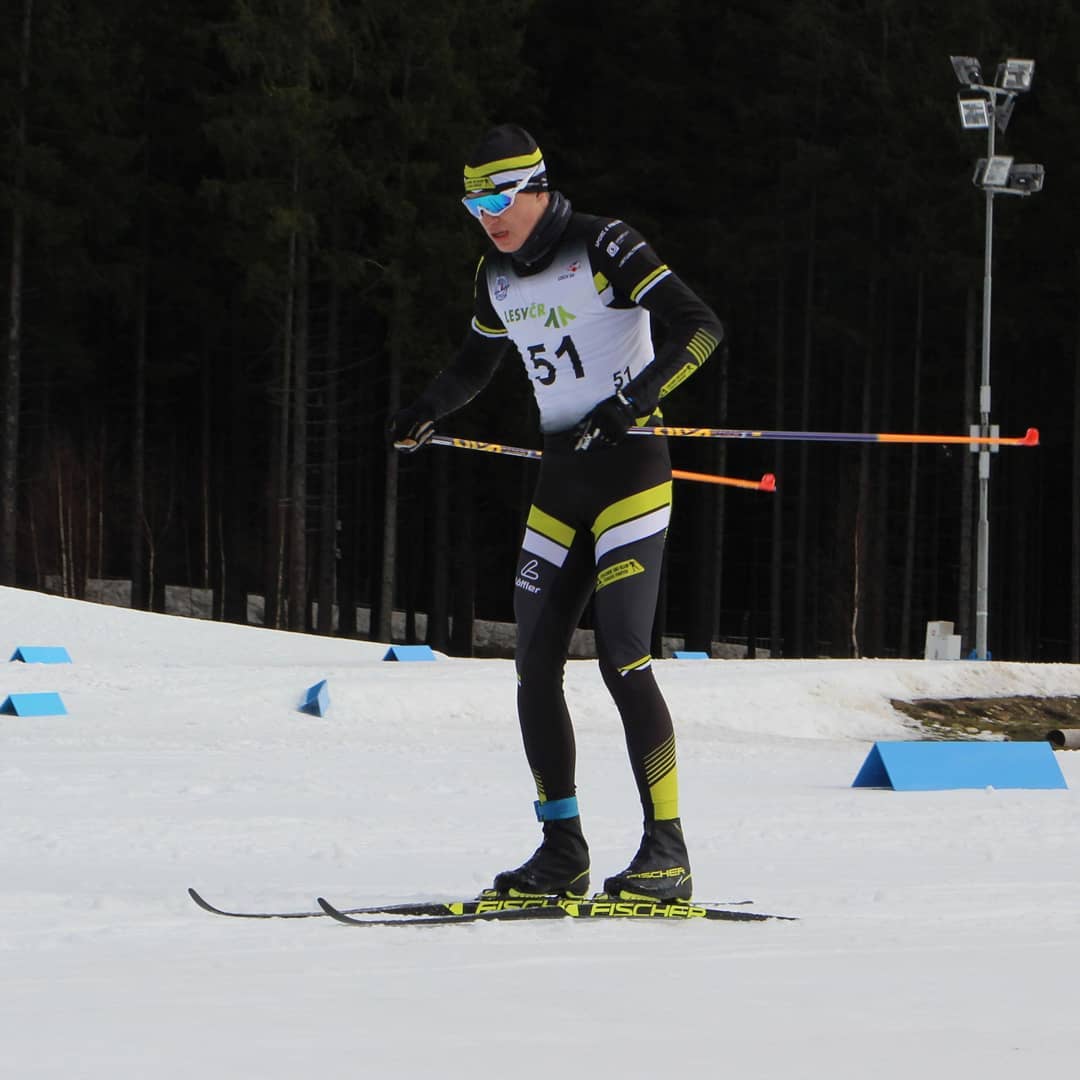 Mathias Vacek při letošním šampionátu juniorů v klasickém lyžování. Foto: instagram Mathiase Vacka