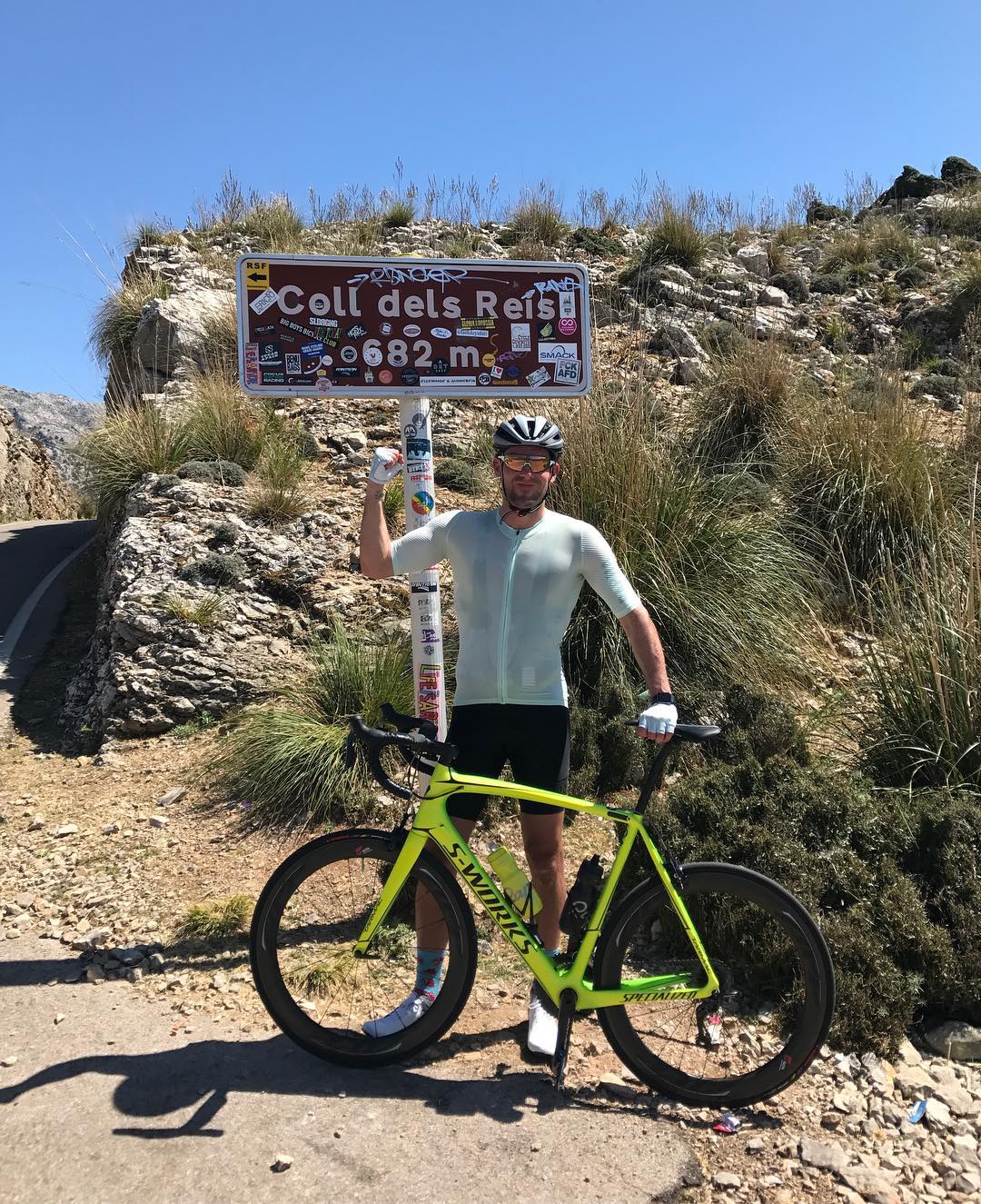 Ben Foster, fotbalový brankář, při cyklistickém tréninkovém kempu na Mallorce. Foto: instagram Bena Fostera