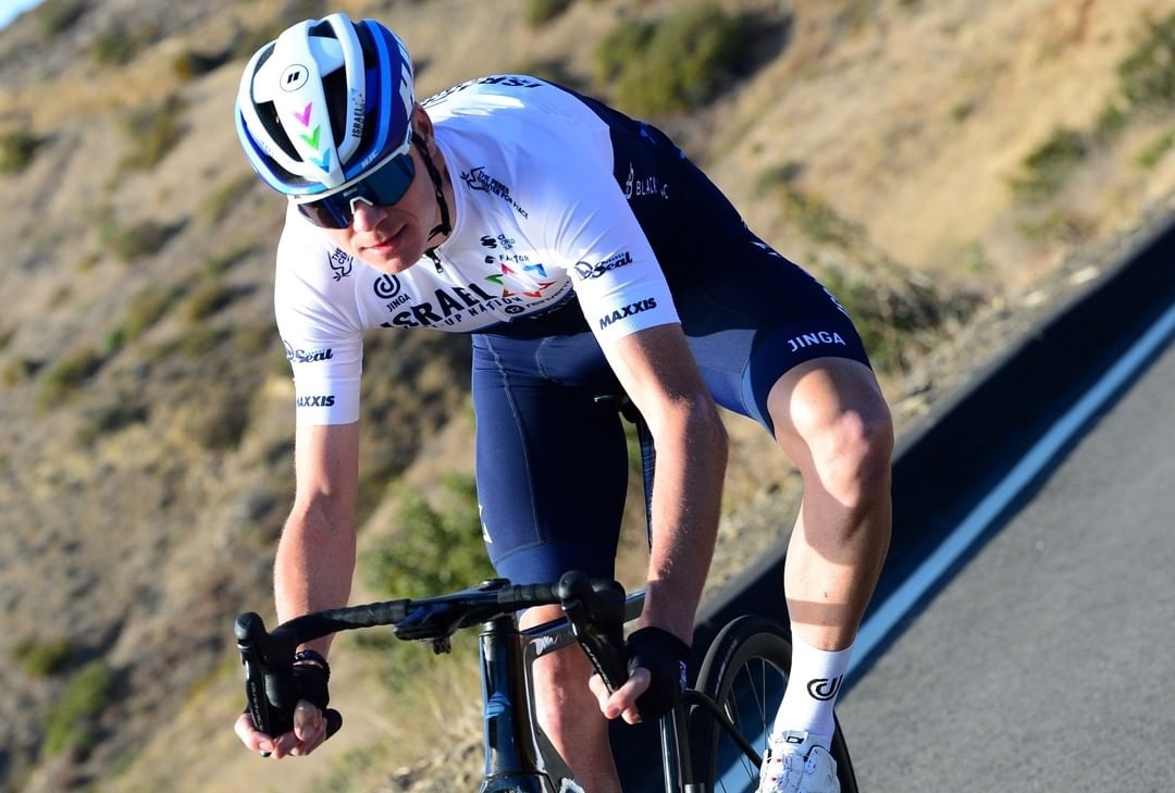Chris Froome v dresu Israel Start-Up Nation během tréninkové vyjížďky. Foto: Israel Start-Up Nation