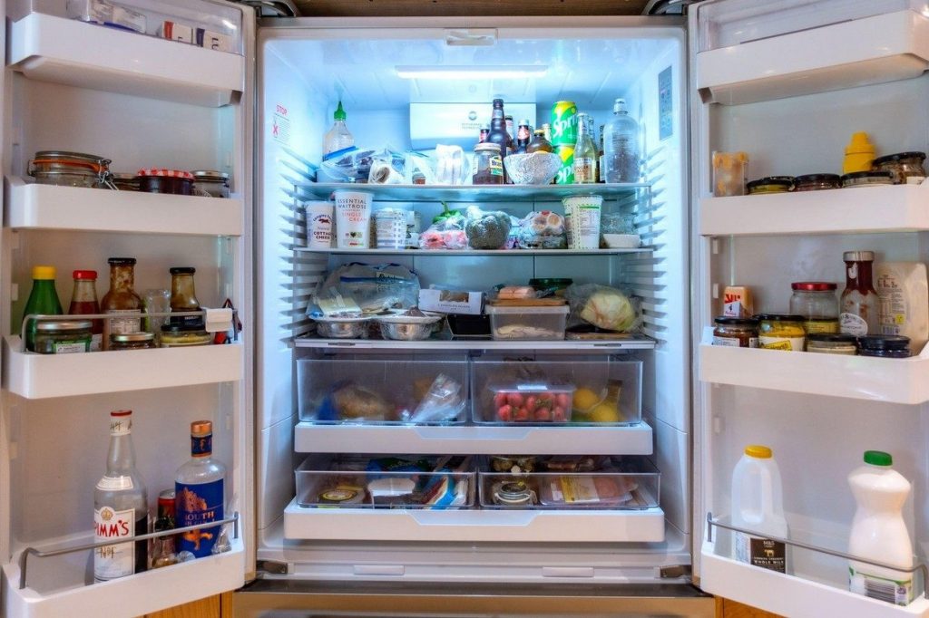 Fridge full of food