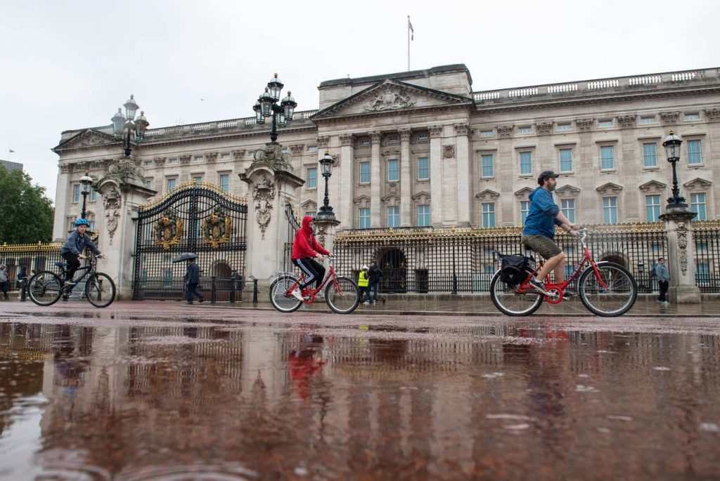 Cycling in rain