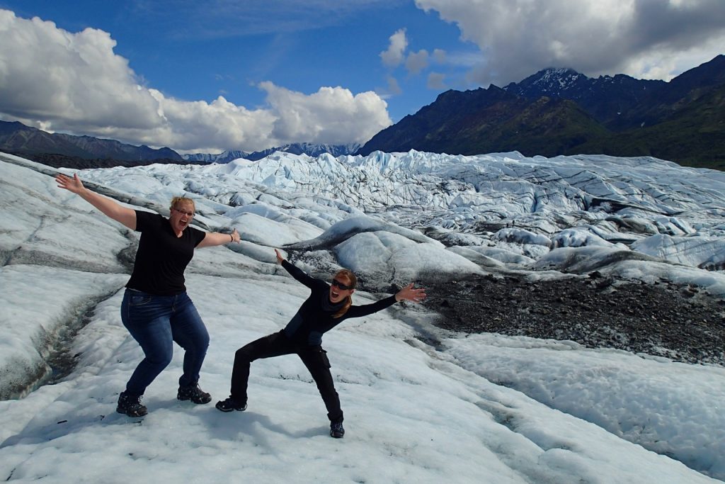 Kimberly and me on the glacier