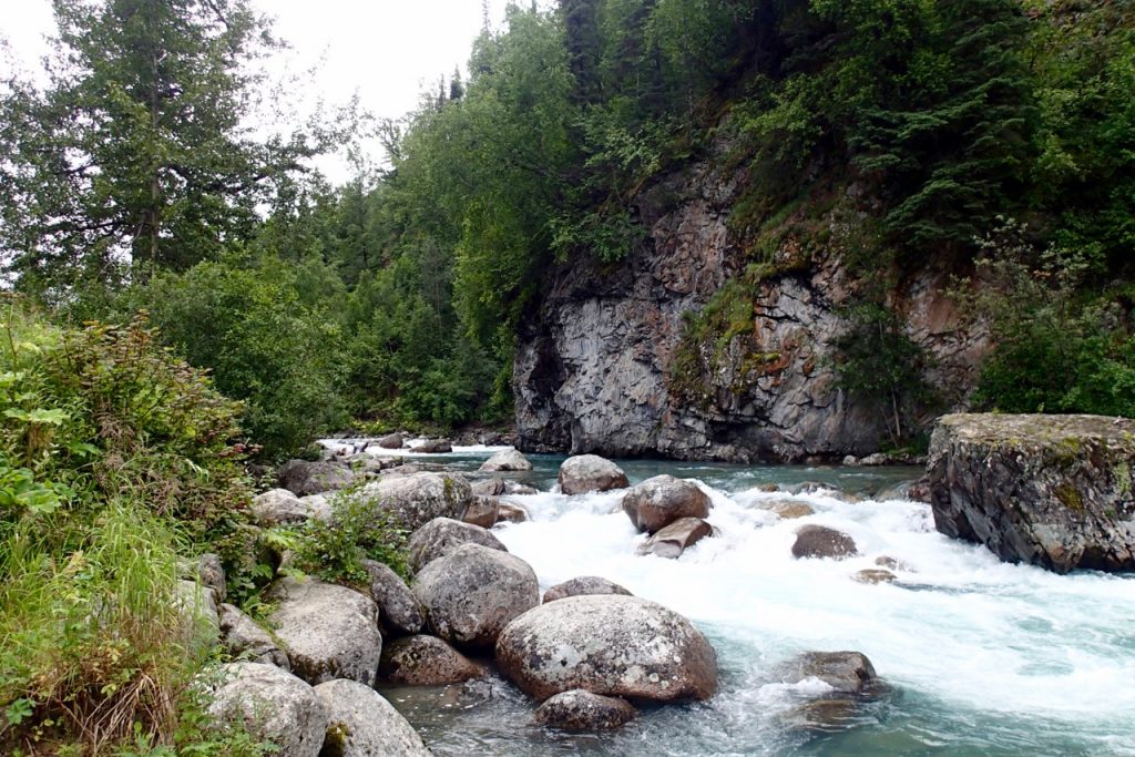 Heading upstream towards Hatcher pass