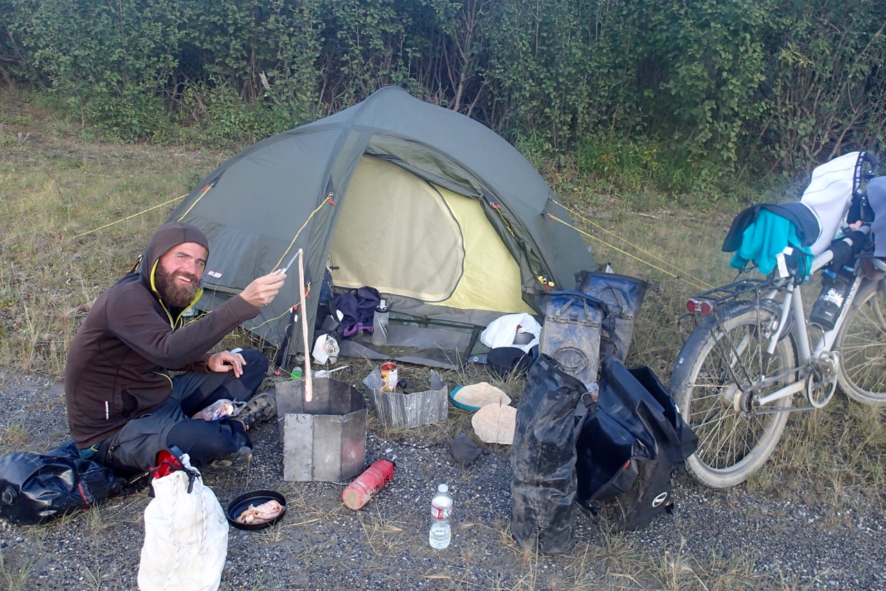 Making wraps for dinner at the bottom of the pass