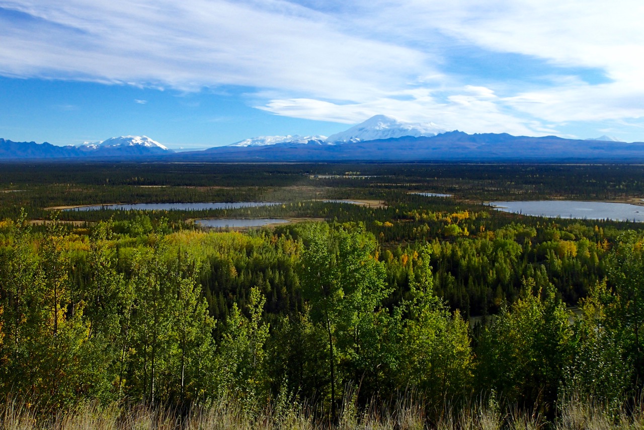 Beautiful views on mountains and glaciers