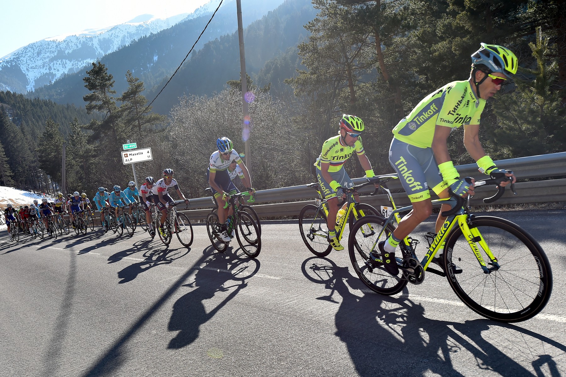 Tinkoff Spanish rider Alberto Contador competes during the 172,1km Girona to La Molina third stage of the 96th Volta Catalunya, near la Molina on March 23, 2016., Image: 279142735, License: Rights-managed, Restrictions: , Model Release: no, Credit line: Profimedia, AFP