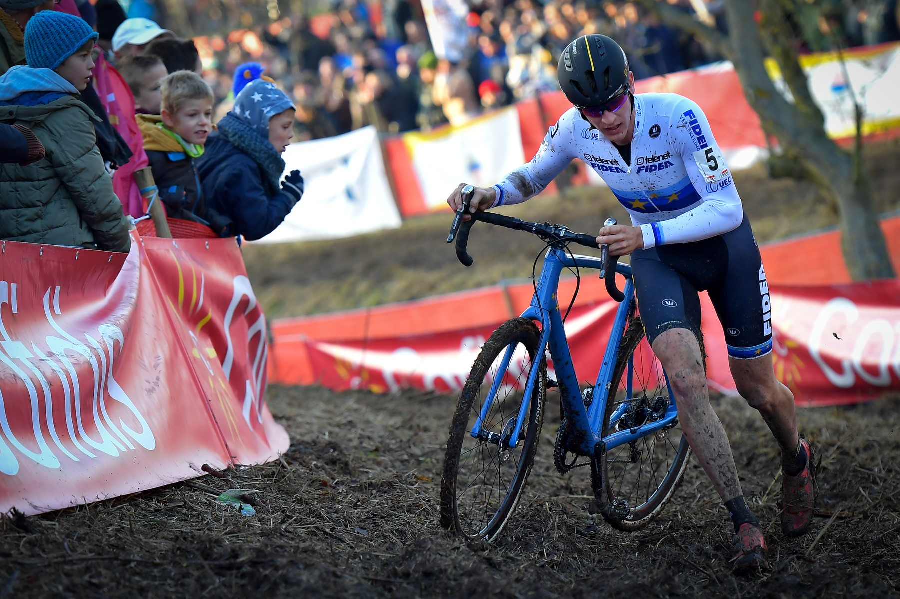 Belgian Toon Aerts pictured in action during the 53rd edition of the Jaarmarktcross in Niel, third stage of the Soudal Classics cyclocross competition, Friday 11 November 2016.