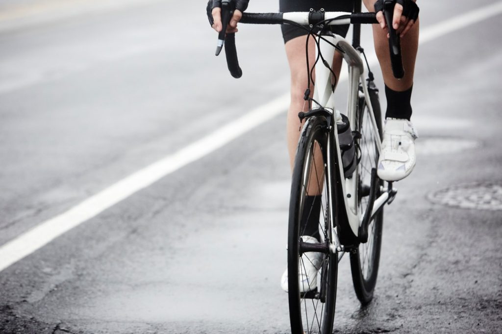 Cyclist on a road