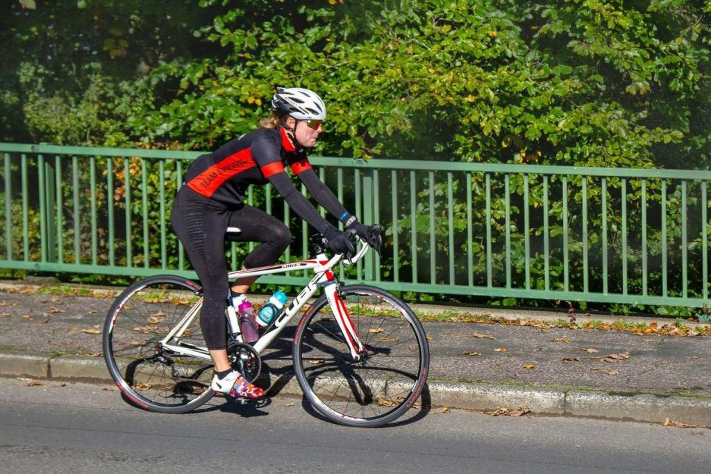 Cyclist on a road