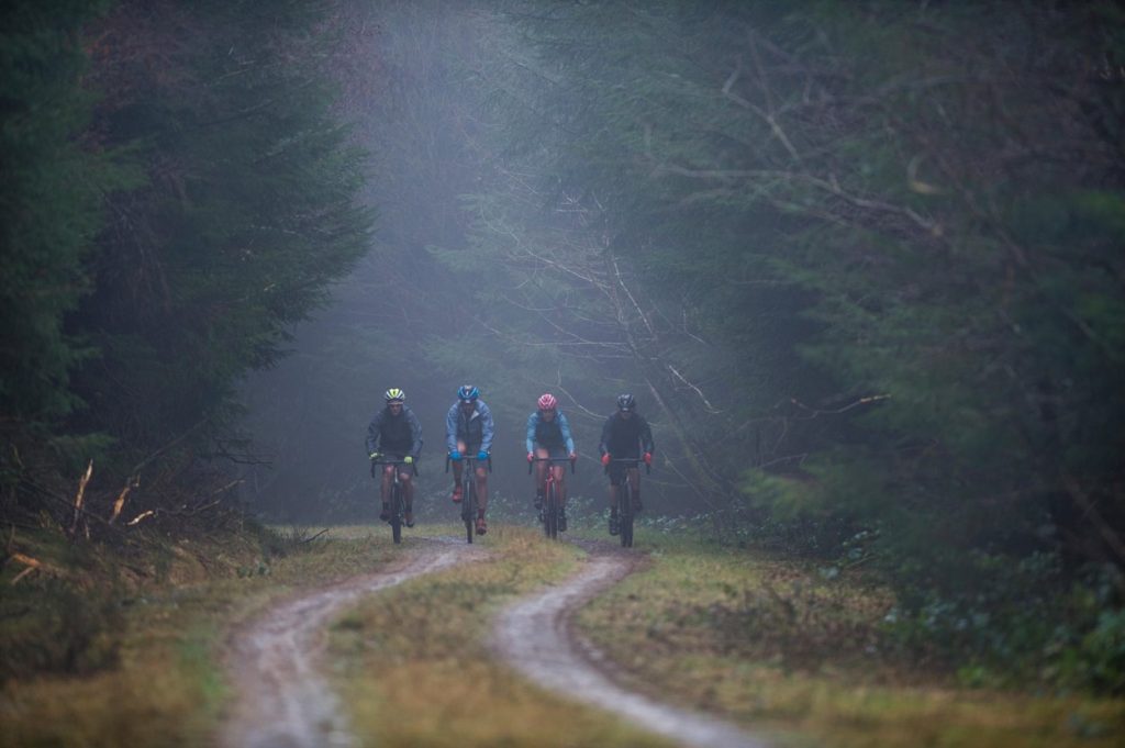 Friends cycling