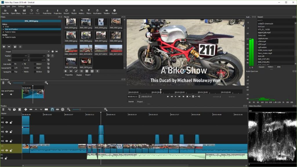 Video editing in Shotcut